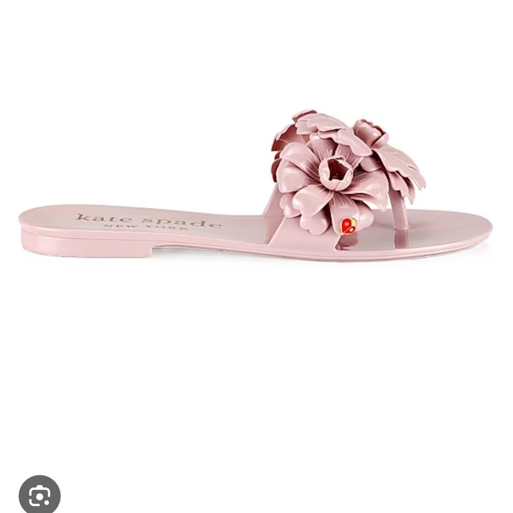 Kate Spade Jaylee Floral Appliqué Jelly Slide Size 8 Mauve/Purple